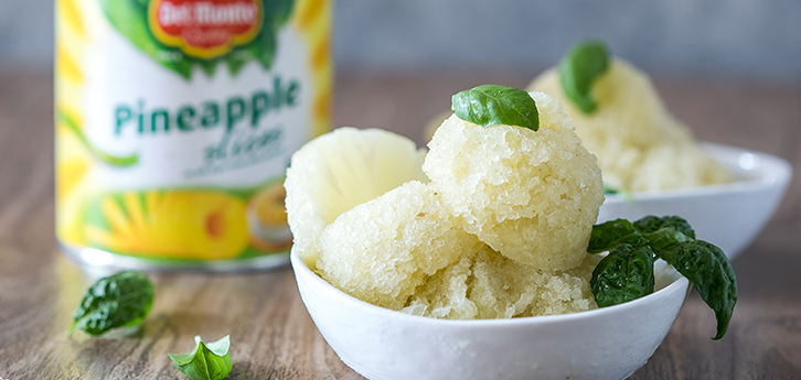 Del Monte PINEAPPLE BASIL GRANITA Recipe